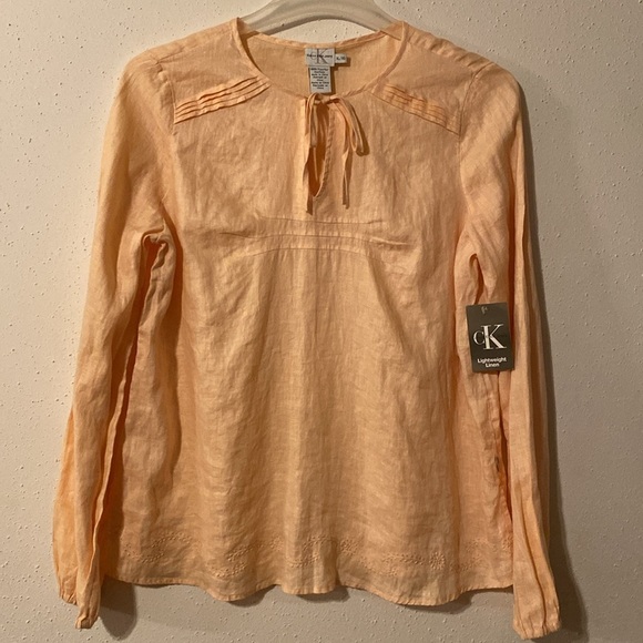 Calvin Klein Jeans women’s %100 Linen long sleeve Size XL NWT - Picture 8 of 11